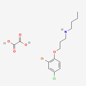 N-[3-(2-bromo-4-chlorophenoxy)propyl]butan-1-amine;oxalic acid