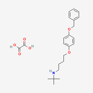 N-tert-butyl-4-(4-phenylmethoxyphenoxy)butan-1-amine;oxalic acid