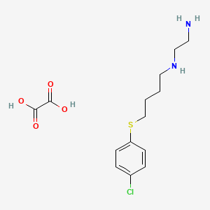 molecular formula C14H21ClN2O4S B4001408 N'-[4-(4-chlorophenyl)sulfanylbutyl]ethane-1,2-diamine;oxalic acid 