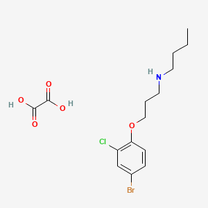 N-[3-(4-bromo-2-chlorophenoxy)propyl]butan-1-amine;oxalic acid