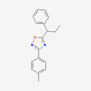 molecular formula C18H18N2O B4001434 3-(4-methylphenyl)-5-(1-phenylpropyl)-1,2,4-oxadiazole 