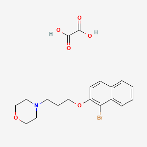 molecular formula C19H22BrNO6 B4001491 4-[3-(1-Bromonaphthalen-2-yl)oxypropyl]morpholine;oxalic acid 