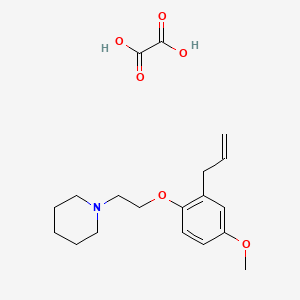 molecular formula C19H27NO6 B4001521 1-[2-(4-Methoxy-2-prop-2-enylphenoxy)ethyl]piperidine;oxalic acid 