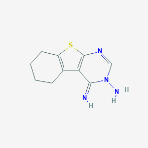 molecular formula C10H12N4S B400154 4-imino-5,6,7,8-tetrahydro[1]benzothieno[2,3-d]pyrimidin-3(4H)-amine CAS No. 58125-43-2