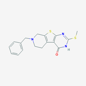 11-benzyl-5-methylsulfanyl-8-thia-4,6,11-triazatricyclo[7.4.0.02,7]trideca-1(9),2(7),5-trien-3-one