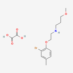 N-[2-(2-bromo-4-methylphenoxy)ethyl]-3-methoxypropan-1-amine;oxalic acid