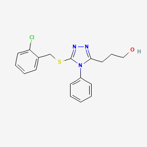 3-[5-[(2-chlorophenyl)methylsulfanyl]-4-phenyl-1,2,4-triazol-3-yl]propan-1-ol