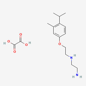 molecular formula C16H26N2O5 B4001586 N'-[2-(3-methyl-4-propan-2-ylphenoxy)ethyl]ethane-1,2-diamine;oxalic acid 