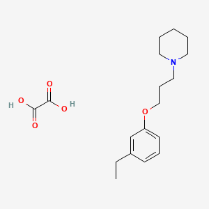 molecular formula C18H27NO5 B4001609 1-[3-(3-Ethylphenoxy)propyl]piperidine;oxalic acid 