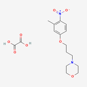 molecular formula C16H22N2O8 B4001624 4-[3-(3-Methyl-4-nitrophenoxy)propyl]morpholine;oxalic acid 