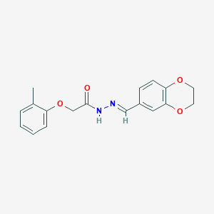o-Tolyloxy-acetic acid (2,3-dihydro-benzo[1,4]dioxin-6-ylmethylene)-hydrazide