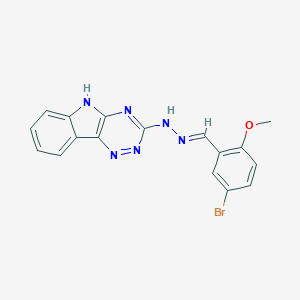 molecular formula C17H13BrN6O B400164 5-bromo-2-methoxybenzaldehyde 5H-[1,2,4]triazino[5,6-b]indol-3-ylhydrazone 