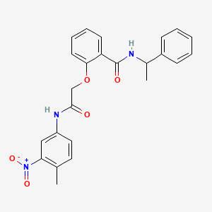 2-{2-[(4-methyl-3-nitrophenyl)amino]-2-oxoethoxy}-N-(1-phenylethyl)benzamide