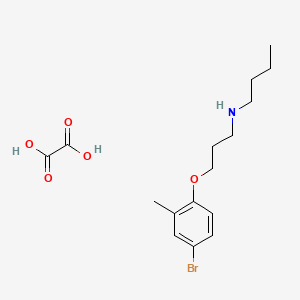 molecular formula C16H24BrNO5 B4001648 N-[3-(4-bromo-2-methylphenoxy)propyl]butan-1-amine;oxalic acid 