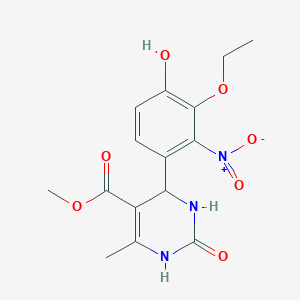 methyl 4-(3-ethoxy-4-hydroxy-2-nitrophenyl)-6-methyl-2-oxo-1,2,3,4-tetrahydro-5-pyrimidinecarboxylate