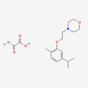 4-[2-(2-Methyl-5-propan-2-ylphenoxy)ethyl]morpholine;oxalic acid