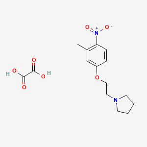 molecular formula C15H20N2O7 B4001673 1-[2-(3-methyl-4-nitrophenoxy)ethyl]pyrrolidine oxalate 