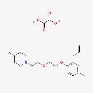 molecular formula C22H33NO6 B4001676 4-Methyl-1-[2-[2-(4-methyl-2-prop-2-enylphenoxy)ethoxy]ethyl]piperidine;oxalic acid 