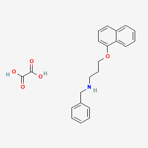 molecular formula C22H23NO5 B4001689 N-benzyl-3-naphthalen-1-yloxypropan-1-amine;oxalic acid 