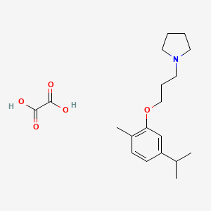 molecular formula C19H29NO5 B4001690 1-[3-(2-Methyl-5-propan-2-ylphenoxy)propyl]pyrrolidine;oxalic acid 