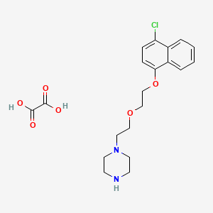 molecular formula C20H25ClN2O6 B4001704 1-[2-[2-(4-Chloronaphthalen-1-yl)oxyethoxy]ethyl]piperazine;oxalic acid 