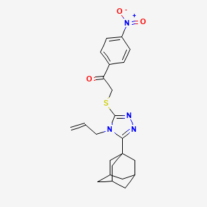 2-[[5-(1-adamantyl)-4-prop-2-enyl-1,2,4-triazol-3-yl]sulfanyl]-1-(4-nitrophenyl)ethanone