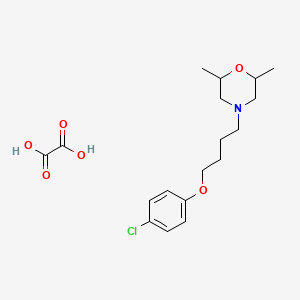 4-[4-(4-Chlorophenoxy)butyl]-2,6-dimethylmorpholine;oxalic acid