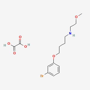 molecular formula C15H22BrNO6 B4001708 4-(3-bromophenoxy)-N-(2-methoxyethyl)butan-1-amine;oxalic acid 