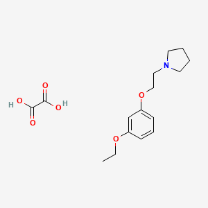 molecular formula C16H23NO6 B4001737 1-[2-(3-Ethoxyphenoxy)ethyl]pyrrolidine;oxalic acid 