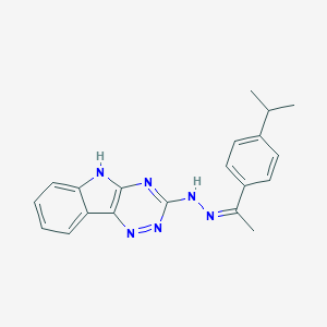 molecular formula C20H20N6 B400174 1-(4-isopropylphenyl)ethanone 5H-[1,2,4]triazino[5,6-b]indol-3-ylhydrazone 