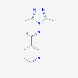 molecular formula C10H11N5 B400175 N-(3,5-dimethyl-4H-1,2,4-triazol-4-yl)-N-(3-pyridinylmethylene)amine CAS No. 304907-34-4