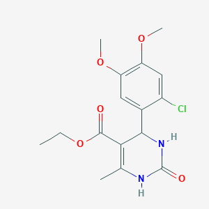 ethyl 4-(2-chloro-4,5-dimethoxyphenyl)-6-methyl-2-oxo-1,2,3,4-tetrahydro-5-pyrimidinecarboxylate