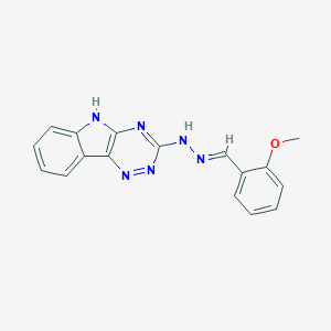 molecular formula C17H14N6O B400176 N-(2-Methoxy-benzylidene)-N'-(9H-1,3,4,9-tetraaza-fluoren-2-yl)-hydrazine 