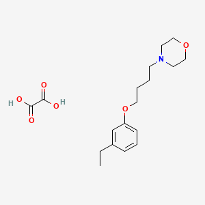 molecular formula C18H27NO6 B4001788 4-[4-(3-Ethylphenoxy)butyl]morpholine;oxalic acid 