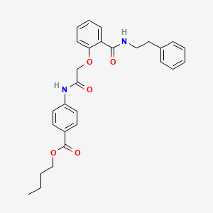 butyl 4-{[(2-{[(2-phenylethyl)amino]carbonyl}phenoxy)acetyl]amino}benzoate