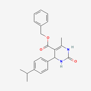 molecular formula C22H24N2O3 B4001805 benzyl 4-(4-isopropylphenyl)-6-methyl-2-oxo-1,2,3,4-tetrahydro-5-pyrimidinecarboxylate 