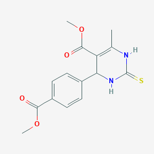 methyl 4-[4-(methoxycarbonyl)phenyl]-6-methyl-2-thioxo-1,2,3,4-tetrahydro-5-pyrimidinecarboxylate