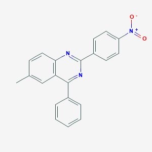 molecular formula C21H15N3O2 B400183 2-{4-Nitrophenyl}-6-methyl-4-phenylquinazoline 