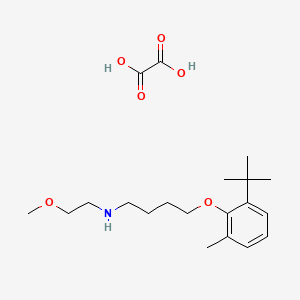 molecular formula C20H33NO6 B4001831 4-(2-tert-butyl-6-methylphenoxy)-N-(2-methoxyethyl)butan-1-amine;oxalic acid 