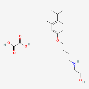 molecular formula C18H29NO6 B4001845 2-[4-(3-Methyl-4-propan-2-ylphenoxy)butylamino]ethanol;oxalic acid 