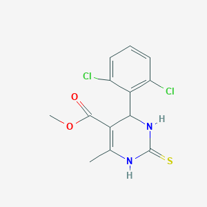 molecular formula C13H12Cl2N2O2S B4001847 methyl 4-(2,6-dichlorophenyl)-6-methyl-2-sulfanylidene-3,4-dihydro-1H-pyrimidine-5-carboxylate 