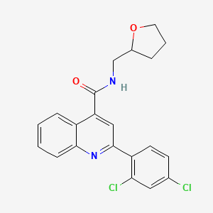 2-(2,4-dichlorophenyl)-N-(tetrahydro-2-furanylmethyl)-4-quinolinecarboxamide