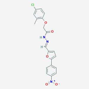 2-(4-chloro-2-methylphenoxy)-N'-[(5-{4-nitrophenyl}-2-furyl)methylene]acetohydrazide