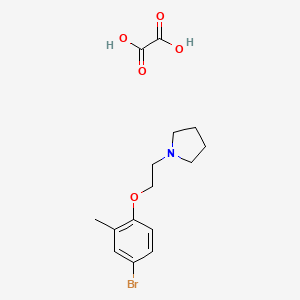 molecular formula C15H20BrNO5 B4001880 1-[2-(4-bromo-2-methylphenoxy)ethyl]pyrrolidine oxalate 