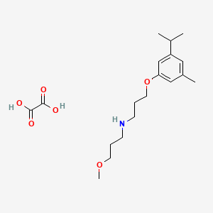 3-methoxy-N-[3-(3-methyl-5-propan-2-ylphenoxy)propyl]propan-1-amine;oxalic acid