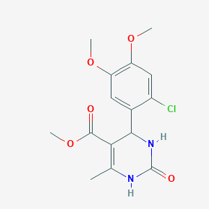 methyl 4-(2-chloro-4,5-dimethoxyphenyl)-6-methyl-2-oxo-1,2,3,4-tetrahydro-5-pyrimidinecarboxylate