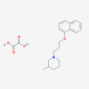 molecular formula C21H27NO5 B4001914 3-Methyl-1-(3-naphthalen-1-yloxypropyl)piperidine;oxalic acid 