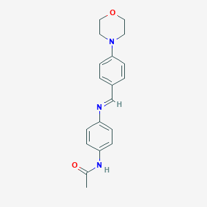 molecular formula C19H21N3O2 B400192 N-(4-{[4-(4-morpholinyl)benzylidene]amino}phenyl)acetamide 