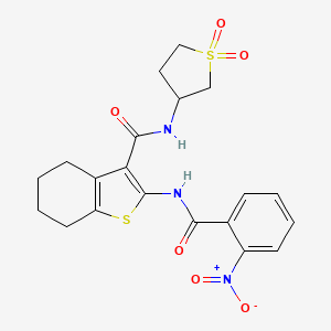 N-(1,1-dioxidotetrahydro-3-thienyl)-2-[(2-nitrobenzoyl)amino]-4,5,6,7-tetrahydro-1-benzothiophene-3-carboxamide