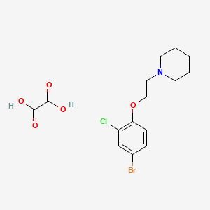 molecular formula C15H19BrClNO5 B4001931 1-[2-(4-Bromo-2-chlorophenoxy)ethyl]piperidine;oxalic acid 